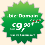 BIZ-Domains f�r nur �9,90 registrieren