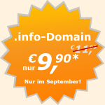 INFO-Domains f�r nur �9,90 registrieren